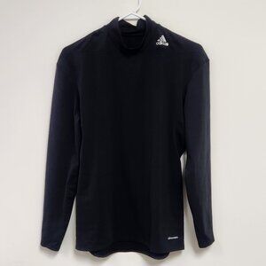 Women's Adidas Techfit Climawarm Black Long Sleeve Mock Neck Shirt - Large